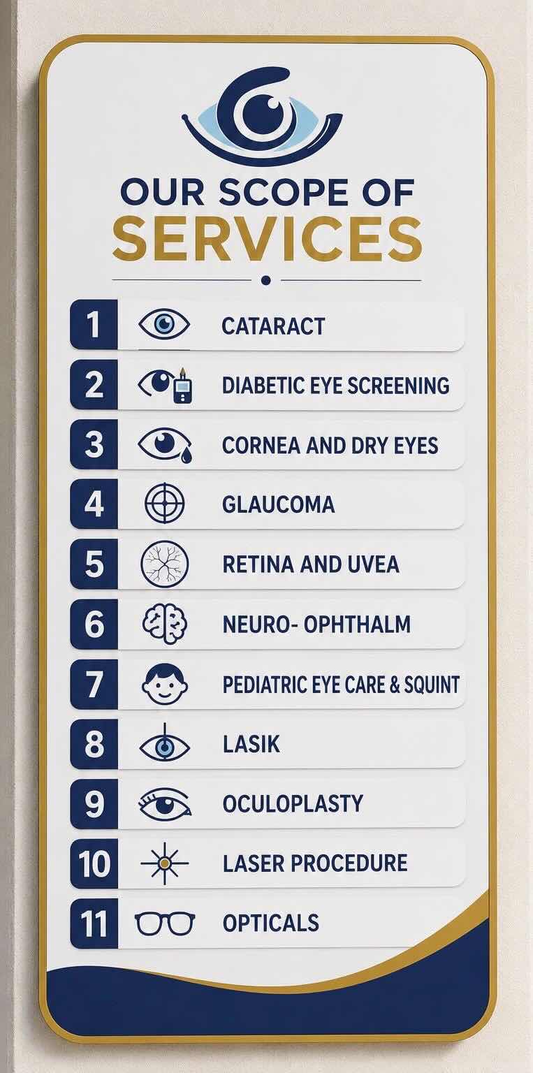 Scope of services at Chhatrapati Netralaya